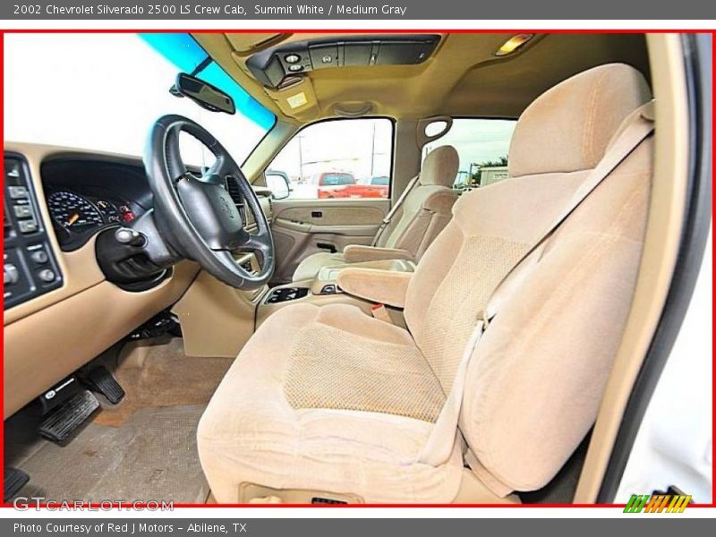 Summit White / Medium Gray 2002 Chevrolet Silverado 2500 LS Crew Cab