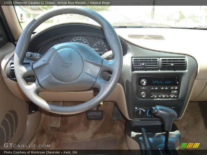 Arrival Blue Metallic / Neutral Beige 2003 Chevrolet Cavalier LS Sedan