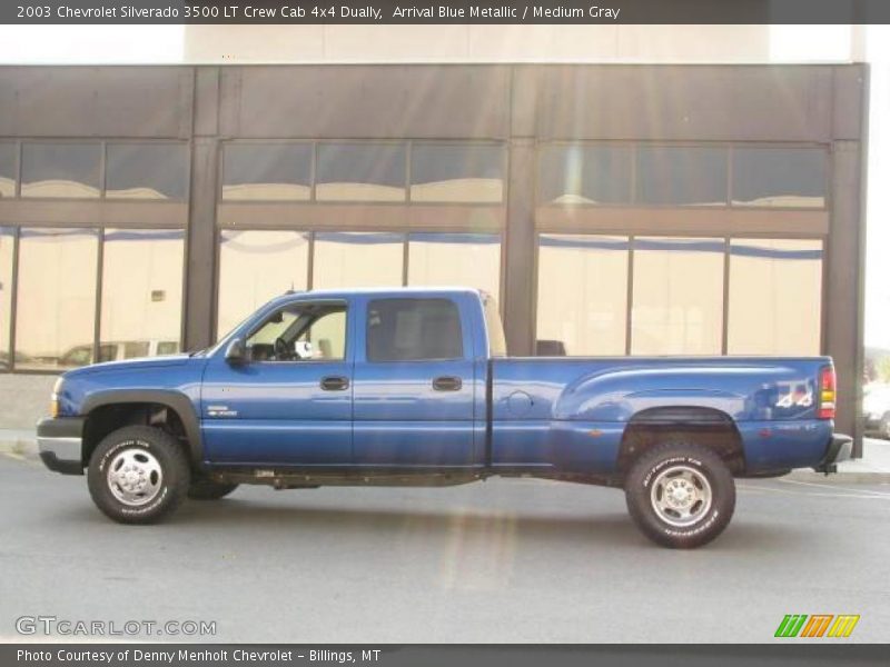 Arrival Blue Metallic / Medium Gray 2003 Chevrolet Silverado 3500 LT Crew Cab 4x4 Dually