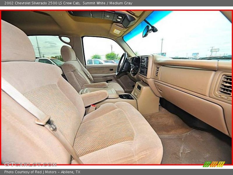 Summit White / Medium Gray 2002 Chevrolet Silverado 2500 LS Crew Cab