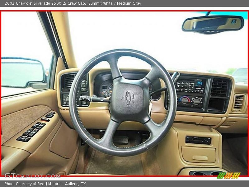 Summit White / Medium Gray 2002 Chevrolet Silverado 2500 LS Crew Cab