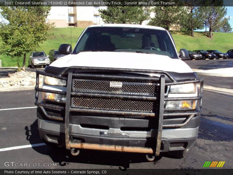 Summit White / Dark Titanium 2007 Chevrolet Silverado 2500HD LS Extended Cab 4x4 Utility Truck