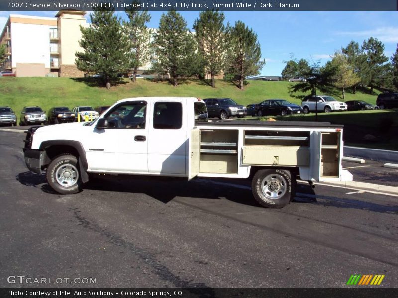 Summit White / Dark Titanium 2007 Chevrolet Silverado 2500HD LS Extended Cab 4x4 Utility Truck