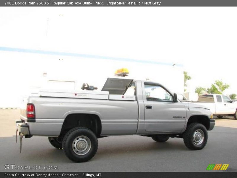 Bright Silver Metallic / Mist Gray 2001 Dodge Ram 2500 ST Regular Cab 4x4 Utility Truck