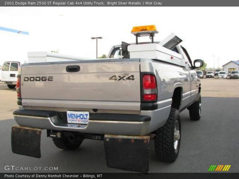 Bright Silver Metallic / Mist Gray 2001 Dodge Ram 2500 ST Regular Cab 4x4 Utility Truck