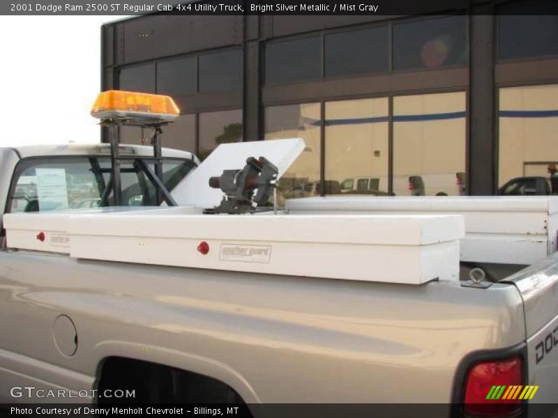 Bright Silver Metallic / Mist Gray 2001 Dodge Ram 2500 ST Regular Cab 4x4 Utility Truck