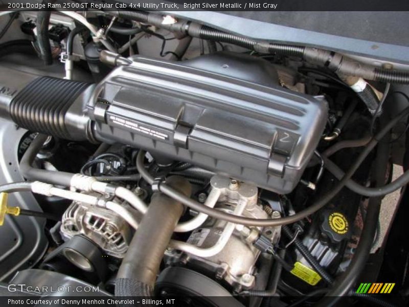 Bright Silver Metallic / Mist Gray 2001 Dodge Ram 2500 ST Regular Cab 4x4 Utility Truck