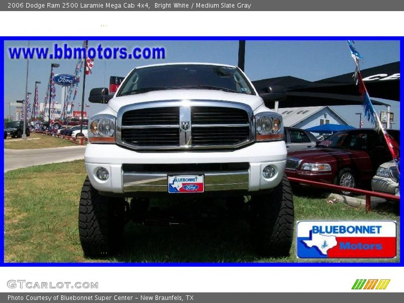 Bright White / Medium Slate Gray 2006 Dodge Ram 2500 Laramie Mega Cab 4x4