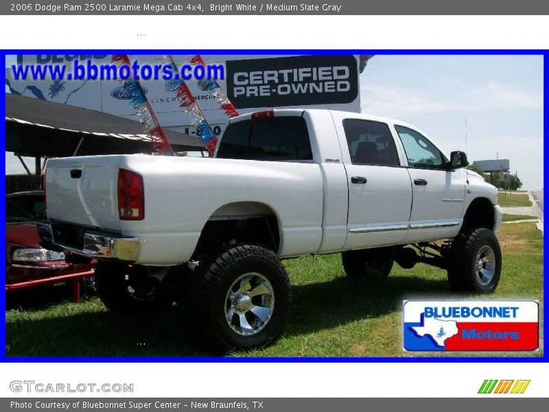Bright White / Medium Slate Gray 2006 Dodge Ram 2500 Laramie Mega Cab 4x4