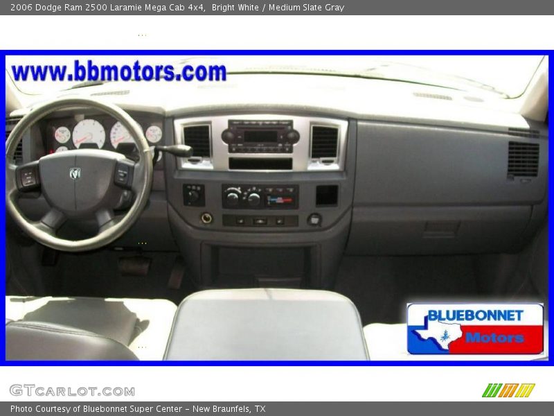 Bright White / Medium Slate Gray 2006 Dodge Ram 2500 Laramie Mega Cab 4x4