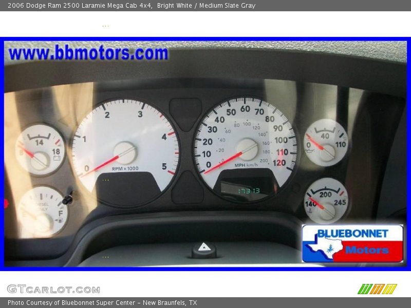 Bright White / Medium Slate Gray 2006 Dodge Ram 2500 Laramie Mega Cab 4x4