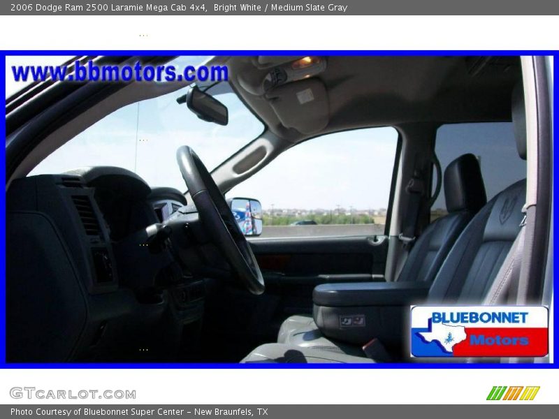 Bright White / Medium Slate Gray 2006 Dodge Ram 2500 Laramie Mega Cab 4x4