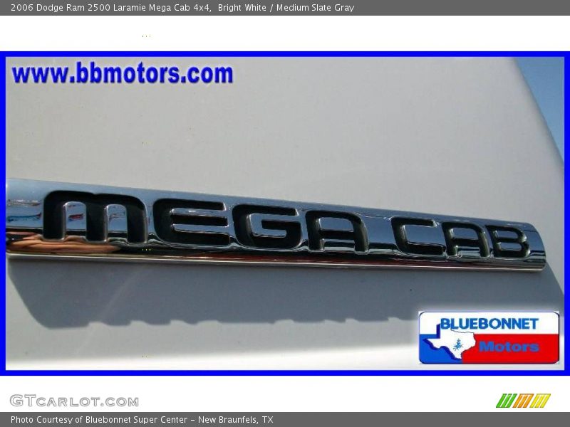 Bright White / Medium Slate Gray 2006 Dodge Ram 2500 Laramie Mega Cab 4x4