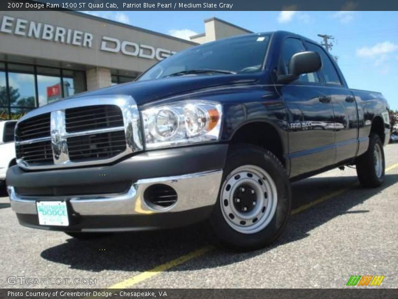 Patriot Blue Pearl / Medium Slate Gray 2007 Dodge Ram 1500 ST Quad Cab