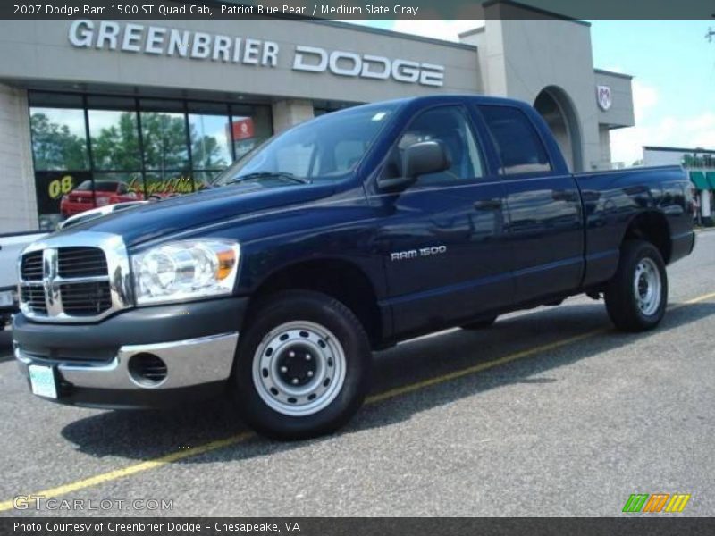 Patriot Blue Pearl / Medium Slate Gray 2007 Dodge Ram 1500 ST Quad Cab