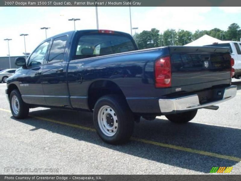 Patriot Blue Pearl / Medium Slate Gray 2007 Dodge Ram 1500 ST Quad Cab
