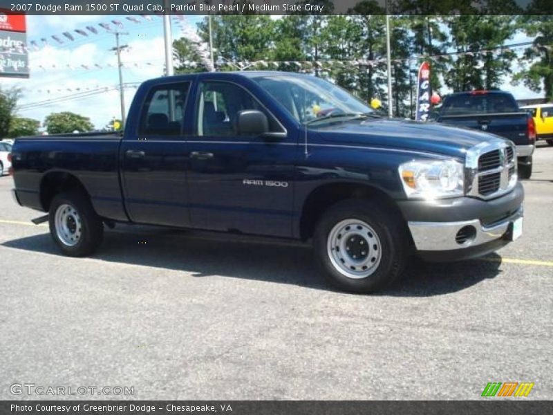 Patriot Blue Pearl / Medium Slate Gray 2007 Dodge Ram 1500 ST Quad Cab