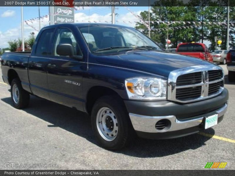 Patriot Blue Pearl / Medium Slate Gray 2007 Dodge Ram 1500 ST Quad Cab