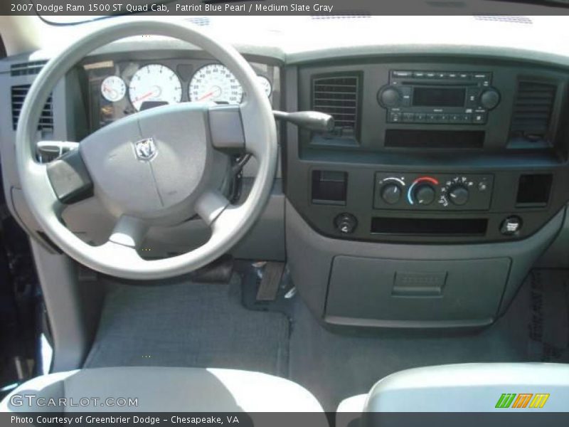 Patriot Blue Pearl / Medium Slate Gray 2007 Dodge Ram 1500 ST Quad Cab