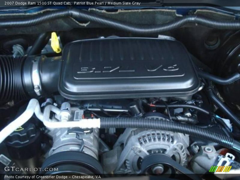 Patriot Blue Pearl / Medium Slate Gray 2007 Dodge Ram 1500 ST Quad Cab