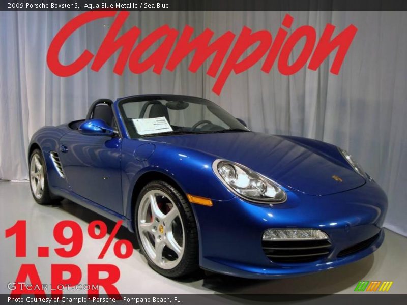 Aqua Blue Metallic / Sea Blue 2009 Porsche Boxster S