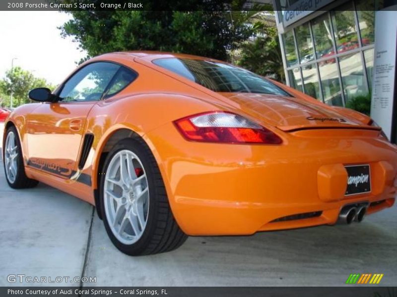 Orange / Black 2008 Porsche Cayman S Sport