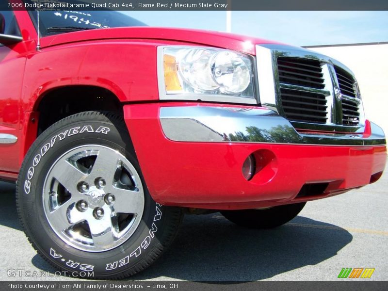 Flame Red / Medium Slate Gray 2006 Dodge Dakota Laramie Quad Cab 4x4