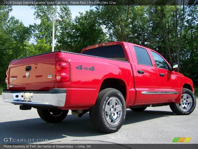 Flame Red / Medium Slate Gray 2006 Dodge Dakota Laramie Quad Cab 4x4