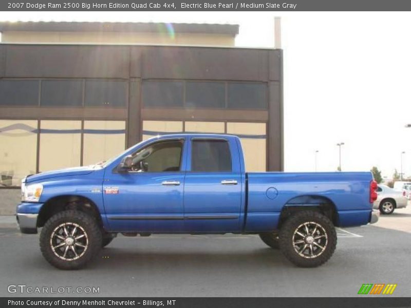Electric Blue Pearl / Medium Slate Gray 2007 Dodge Ram 2500 Big Horn Edition Quad Cab 4x4