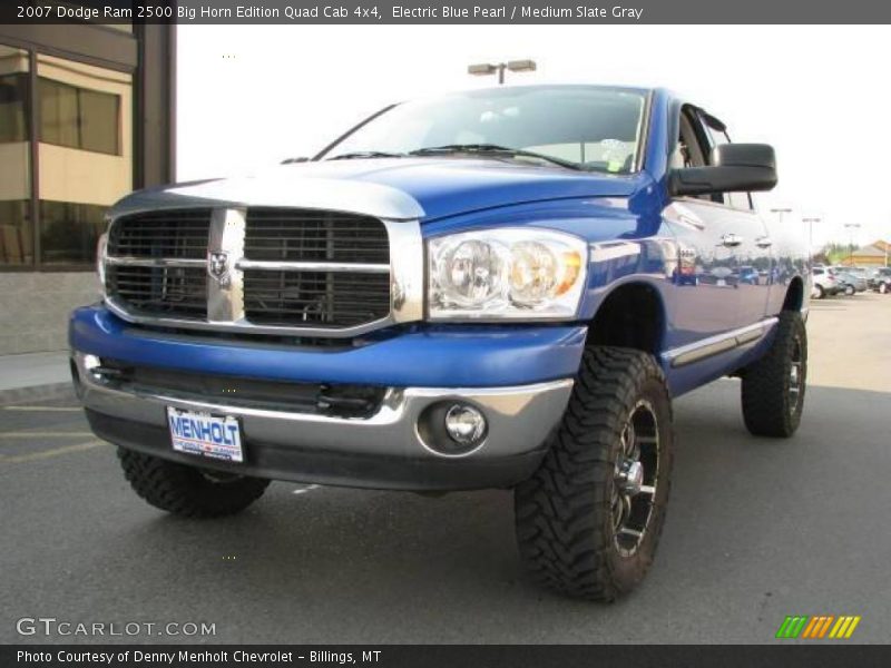Electric Blue Pearl / Medium Slate Gray 2007 Dodge Ram 2500 Big Horn Edition Quad Cab 4x4