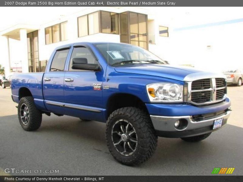 Electric Blue Pearl / Medium Slate Gray 2007 Dodge Ram 2500 Big Horn Edition Quad Cab 4x4