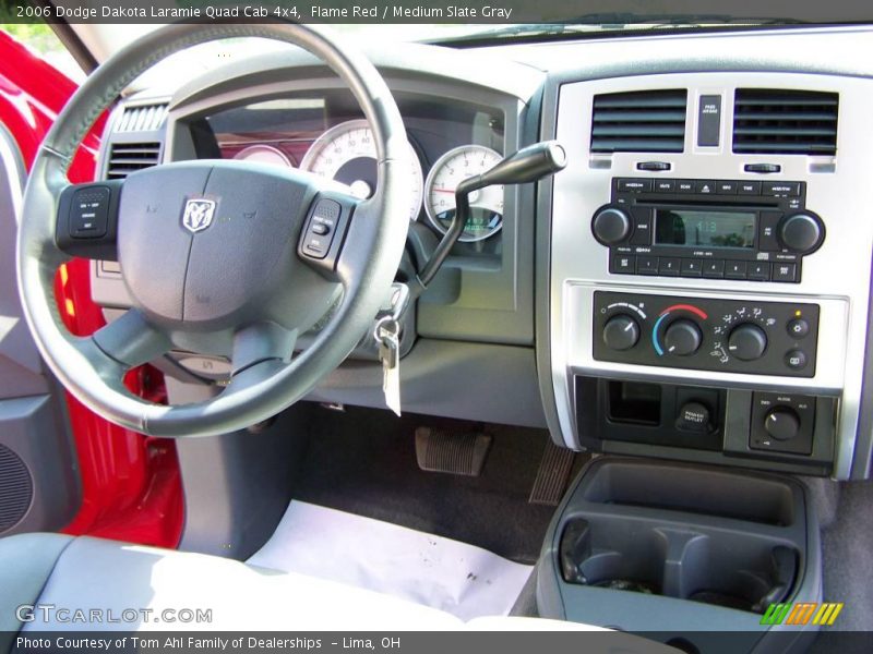 Flame Red / Medium Slate Gray 2006 Dodge Dakota Laramie Quad Cab 4x4