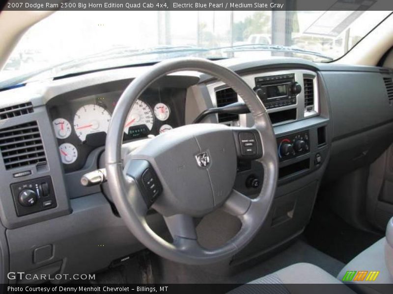 Electric Blue Pearl / Medium Slate Gray 2007 Dodge Ram 2500 Big Horn Edition Quad Cab 4x4