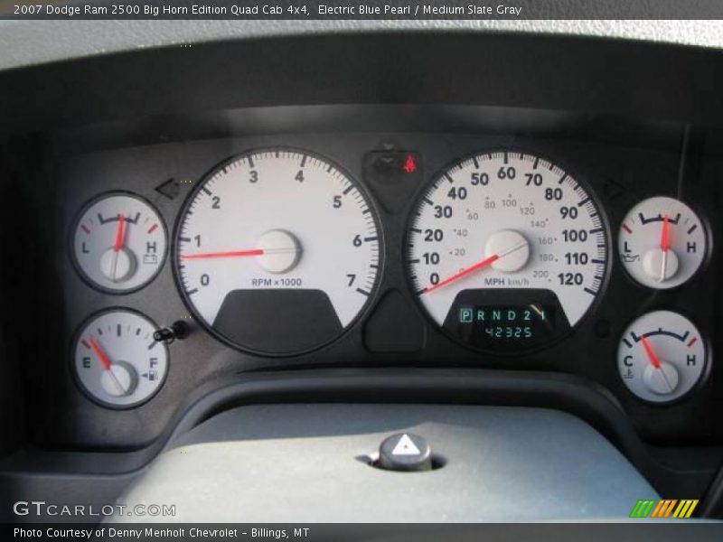 Electric Blue Pearl / Medium Slate Gray 2007 Dodge Ram 2500 Big Horn Edition Quad Cab 4x4