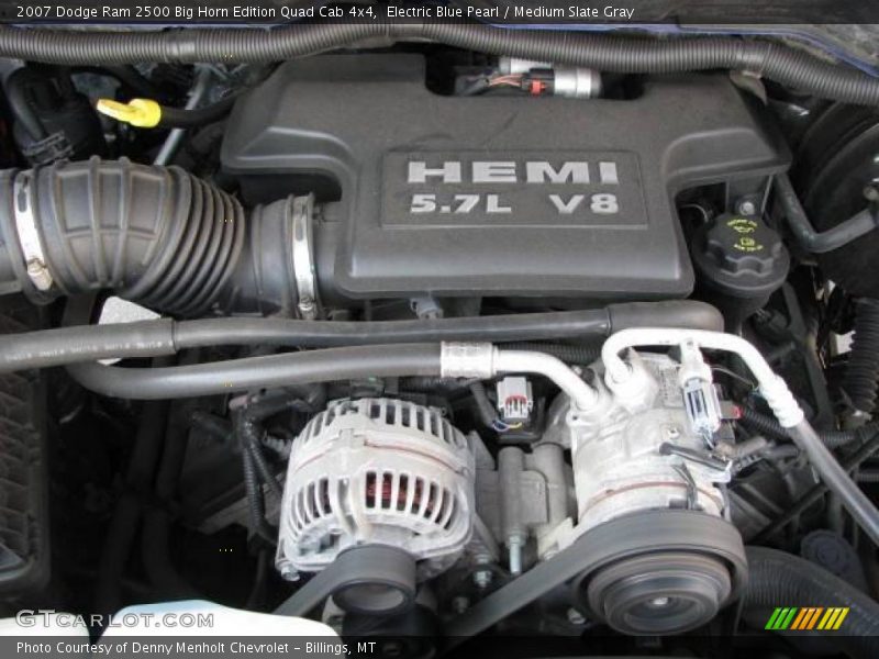 Electric Blue Pearl / Medium Slate Gray 2007 Dodge Ram 2500 Big Horn Edition Quad Cab 4x4