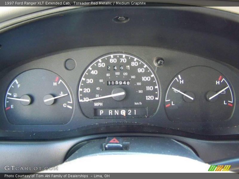 Toreador Red Metallic / Medium Graphite 1997 Ford Ranger XLT Extended Cab