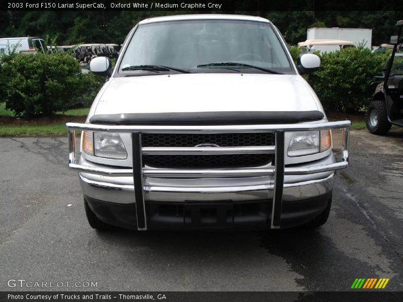 Oxford White / Medium Graphite Grey 2003 Ford F150 Lariat SuperCab