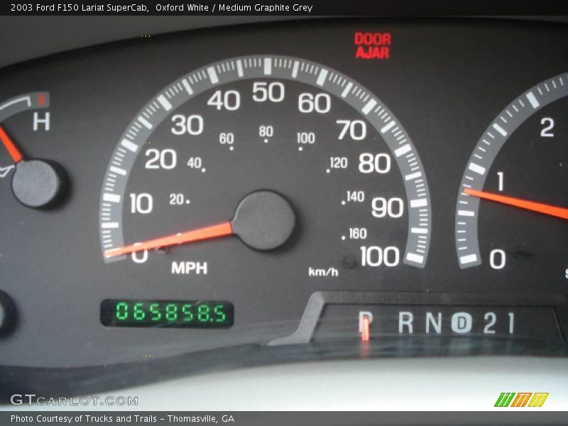 Oxford White / Medium Graphite Grey 2003 Ford F150 Lariat SuperCab