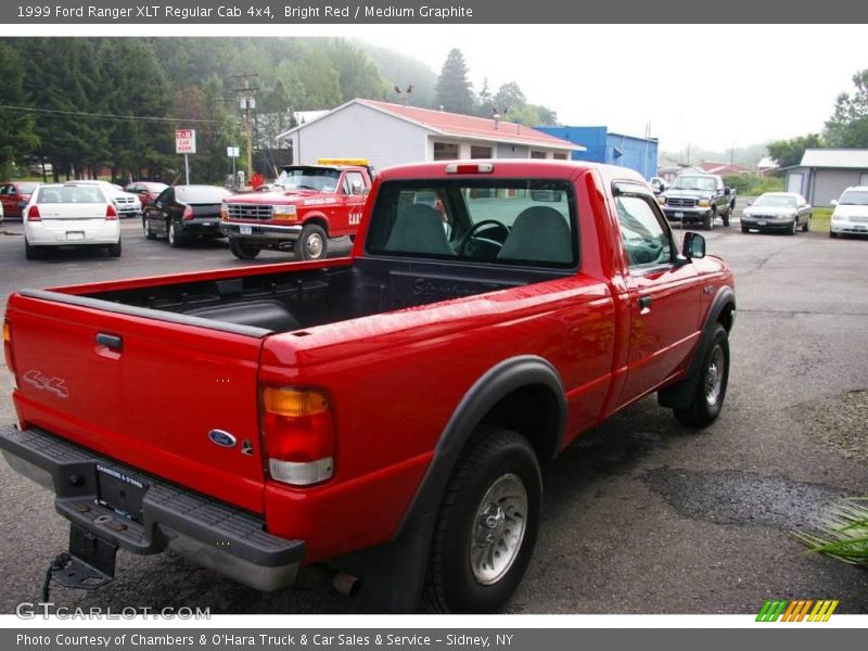 Bright Red / Medium Graphite 1999 Ford Ranger XLT Regular Cab 4x4