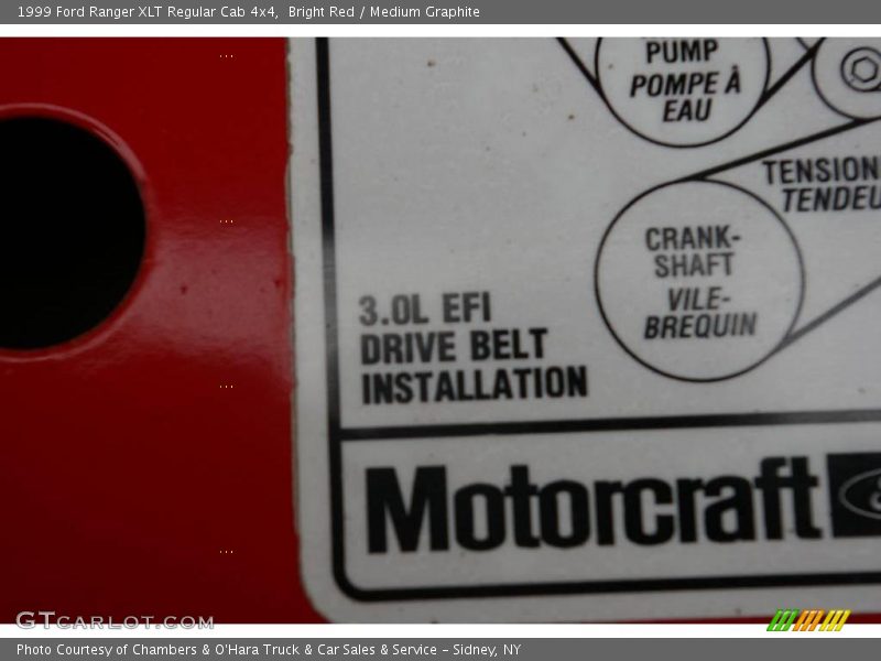 Bright Red / Medium Graphite 1999 Ford Ranger XLT Regular Cab 4x4