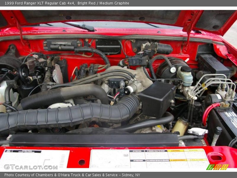 Bright Red / Medium Graphite 1999 Ford Ranger XLT Regular Cab 4x4
