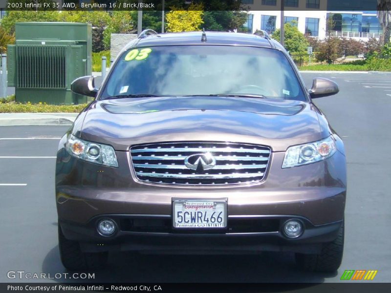 Beryllium 16 / Brick/Black 2003 Infiniti FX 35 AWD