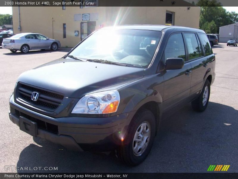 Sage Brush Pearl / Gray 2003 Honda Pilot LX 4WD