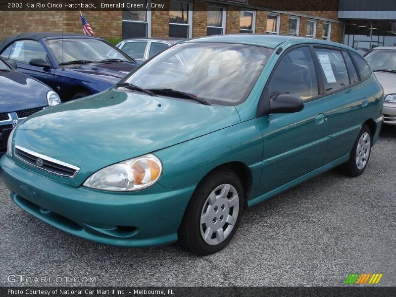 Emerald Green / Gray 2002 Kia Rio Cinco Hatchback