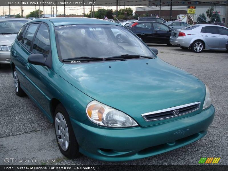 Emerald Green / Gray 2002 Kia Rio Cinco Hatchback