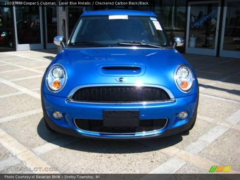 Laser Blue Metallic / Checkered Carbon Black/Black 2009 Mini Cooper S Clubman