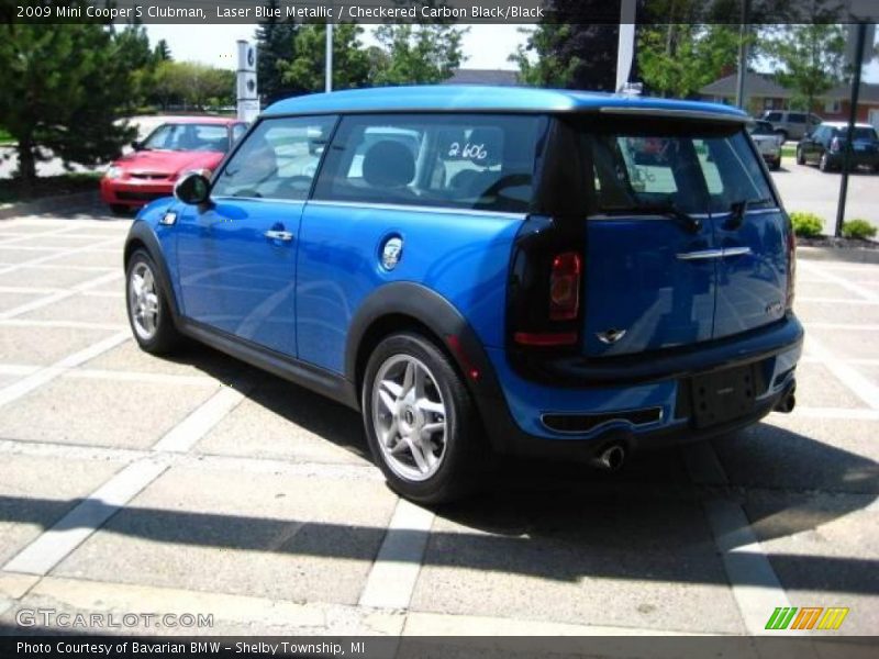 Laser Blue Metallic / Checkered Carbon Black/Black 2009 Mini Cooper S Clubman