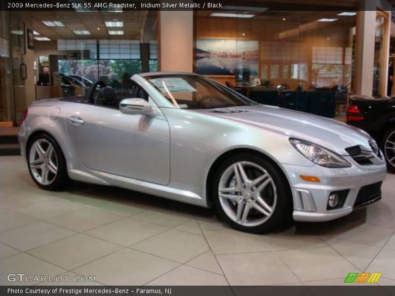 Iridium Silver Metallic / Black 2009 Mercedes-Benz SLK 55 AMG Roadster