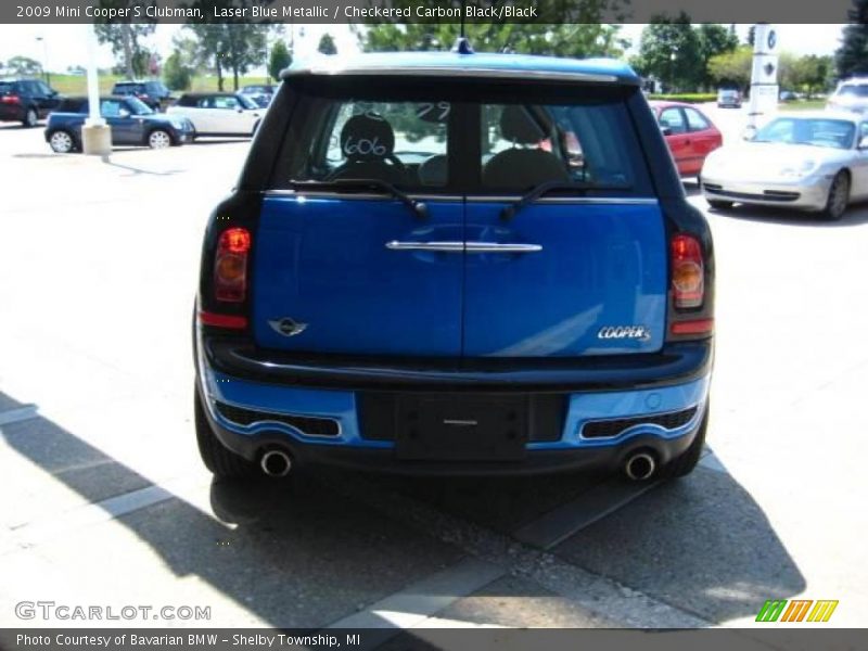 Laser Blue Metallic / Checkered Carbon Black/Black 2009 Mini Cooper S Clubman