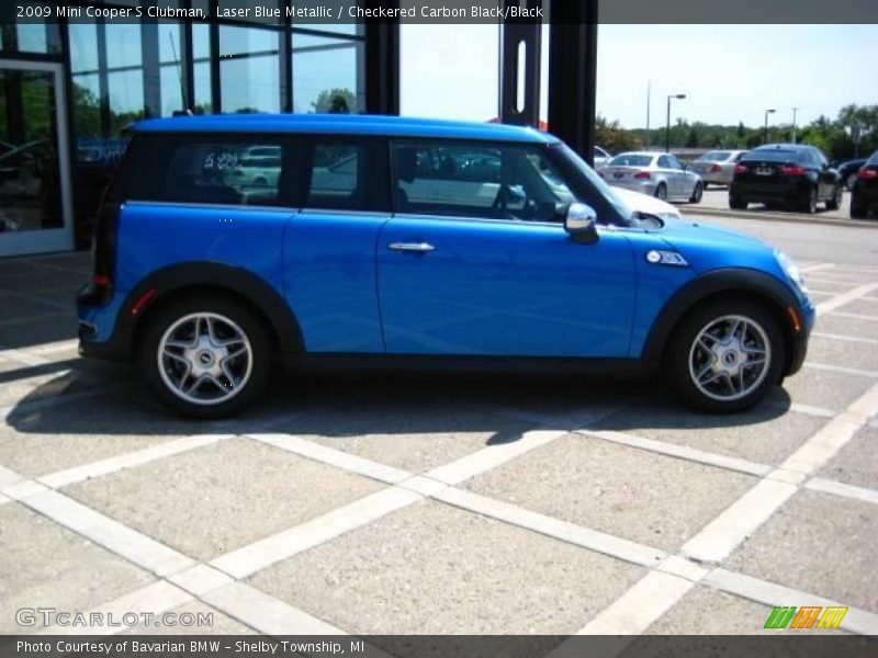 Laser Blue Metallic / Checkered Carbon Black/Black 2009 Mini Cooper S Clubman